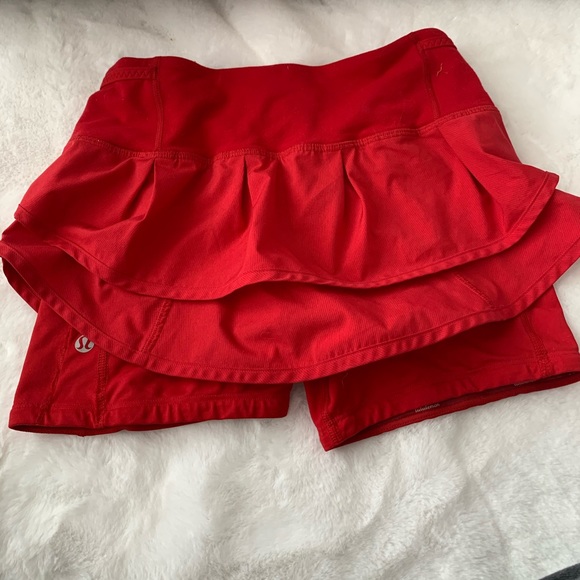 lululemon athletica Dresses & Skirts - Lululemon red speed squad skirt/skort lululemon athletica Dresses & Skirts - Lululemon red speed squad skirt/skort